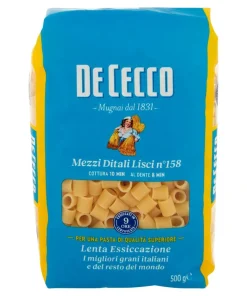 DE CECCO MEZZI DITALI LISCI N. 158 500 GR