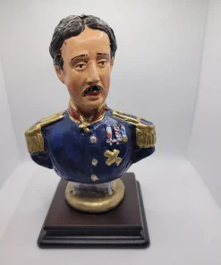 MEZZO BUSTO FRANCESCO II IN TERRACOTTA NOLANA 20H X 10L X 10L