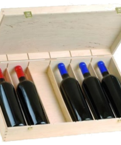 Cassetta Legno per Sei Bottiglie di Vino 750 ml – Serigrafata Dispensas