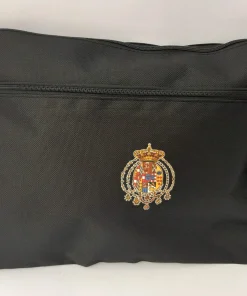 POCHETTE DA DONNA STAMPA REGNO DUE SICILIE A DUE TASCHE NERA